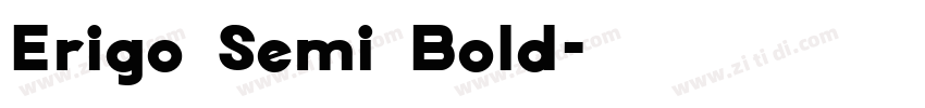 Erigo Semi Bold字体转换